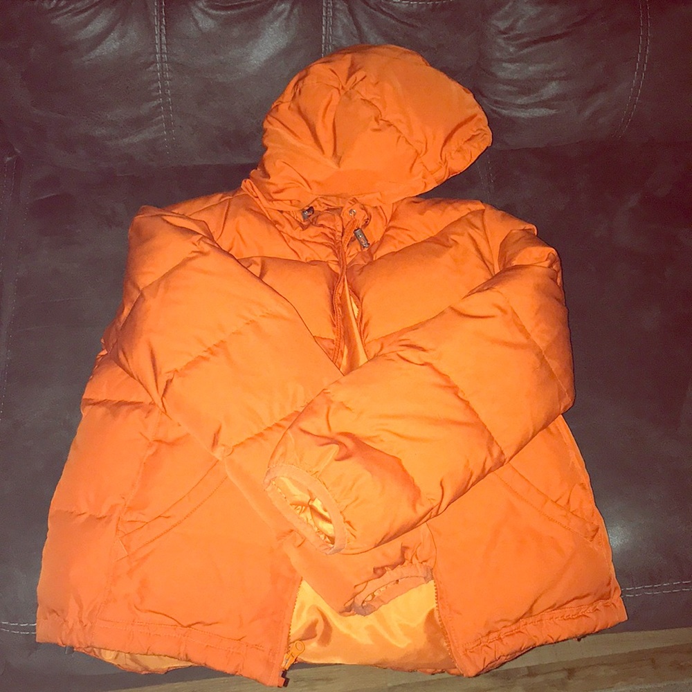 Orange kids winter coat